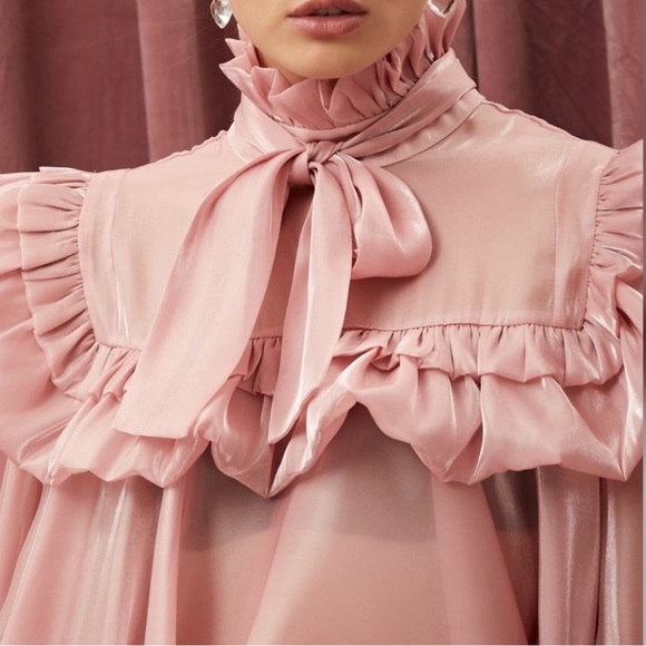 Sister Jane Grapefruit Ruffle Bow Top - Picture 2 of 7